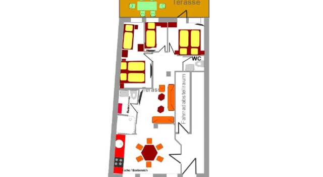 Апартаменты с 3 комнатами H&H Apartments im Herzen der Stadt in der Lange Strasse geräumig ruhig mit Küche und Esstisch
