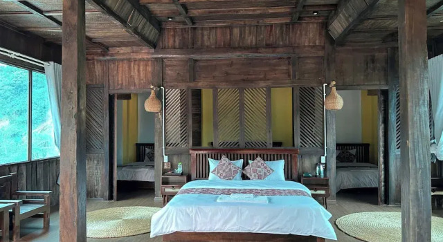 Семейный номер Standard с видом на реку HaGiang Go Ecolodge