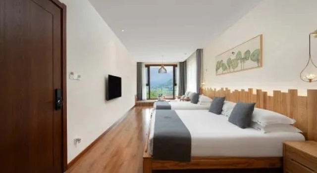 Семейный люкс с красивым видом из окна Jiuhua Mountain Leisure House