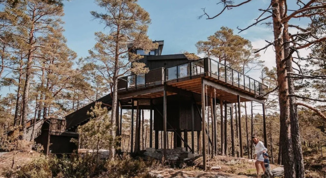 Luxurious Tree Top Cabin by the Lake, Prenota Casa vacanze Iveland Agder