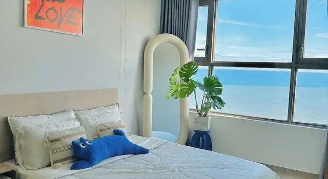 Апартаменты с 3 комнатами с балконом и с видом на океан MeoMeo Homestay - The Sóng Apartment