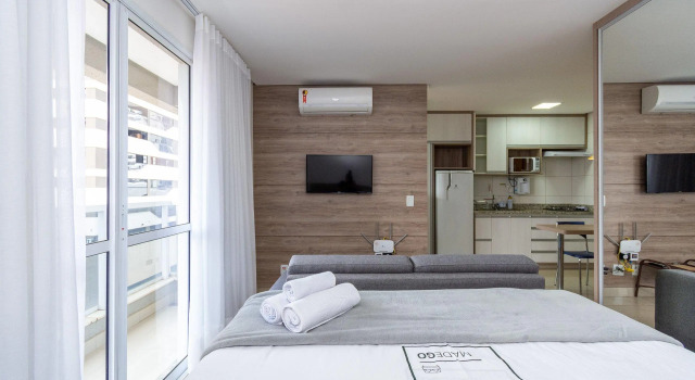 Confortável Flat No Setor Bueno   Th305, Забронировать Отель Setor Bueno Гояния, рядом с T-25 Square