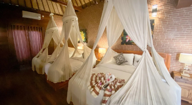 Семейный люкс c 1 комнатой с балконом и с видом на сад Pattri Garden Lembongan