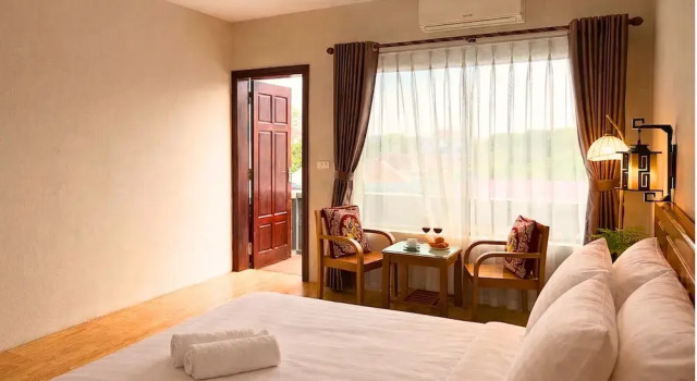Двухместный номер Deluxe с видом на сад Cái Cò House - Serene Garden Retreat