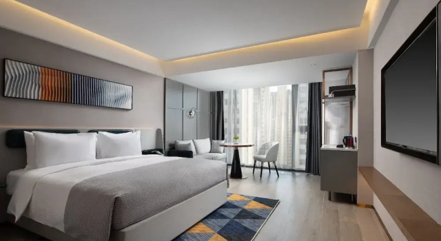 Двухместный номер Deluxe с частичным видом Wanda Yue Hotel Bengbu South Station