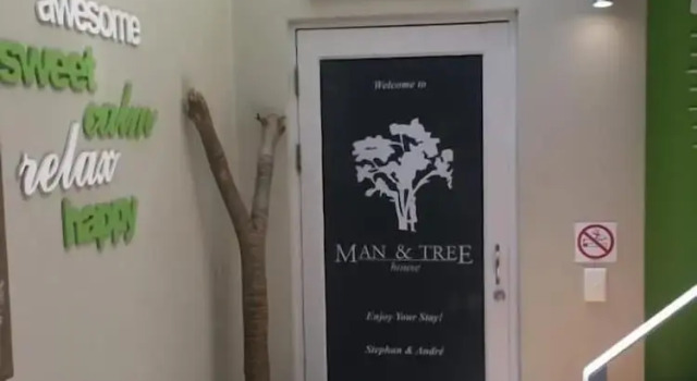 Man And Tree House