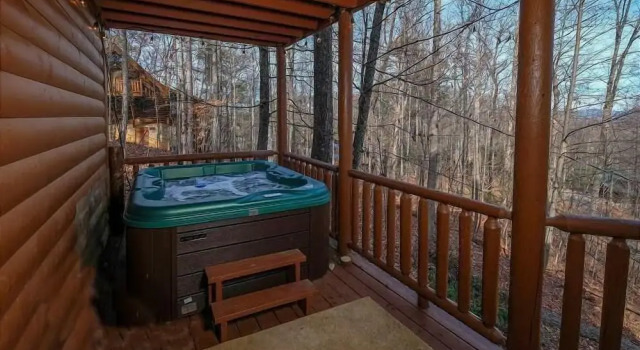 Коттедж с балконом Smoky Treehouse Lodge #614
