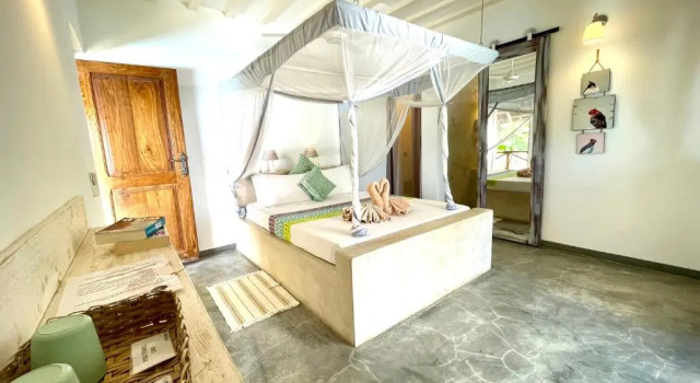 Двухместный номер Deluxe с балконом и с частичным видом на море Villa Huruma
