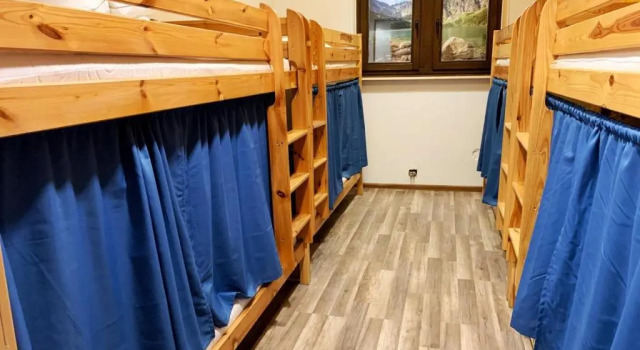 Кровать в общем номере Target Hostel