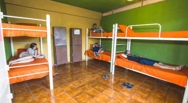 Кровать в общем номере Oasis Hostel