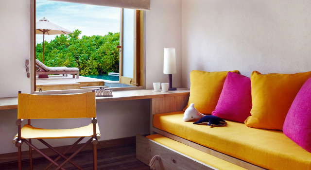 Вилла Beach Family с бассейном Lagoon Six Senses Laamu