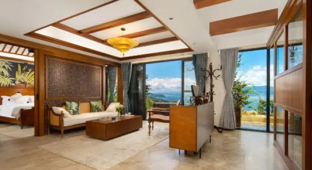 Люкс Presidential с видом на озеро Fuxian Lake Qixili Homestay