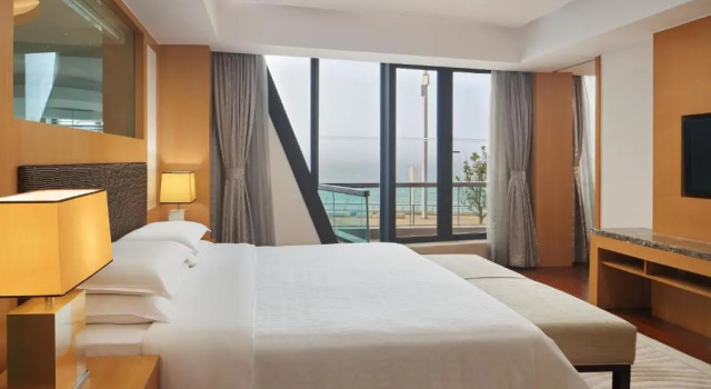 Вилла с террасой с видом на океан Sheraton Yantai Golden Beach Resort
