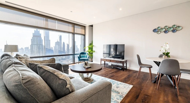 1BR 39th Fl. Index Tower DIFC Burj View, Забронировать Отель Район торговых центров , рядом с Дубайский аквариум
