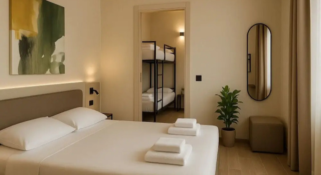 Четырёхместный номер Comfort с видом на озеро Hotel Roè Garda