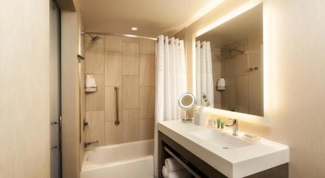 Четырёхместный номер Standard с видом на озеро Hilton Cleveland Downtown
