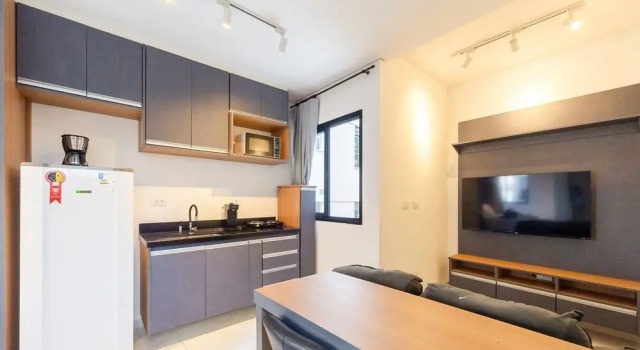 Studio em Pompéia 850m do Allianz parque - BLF0005, Забронировать Апартаменты/квартира Апартаменты Сан-Пауло, рядом с Стадион «Николау Алайон», Апартаменты/квартира