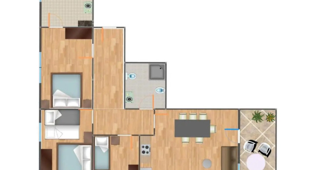 Апартаменты с 3 комнатами Residence Margareth
