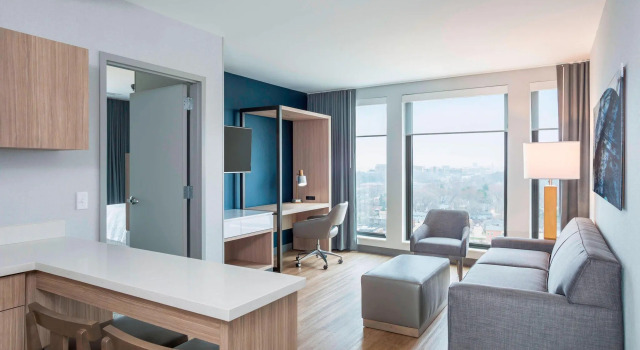 1 soveværelse i dobbelt suite SpringHill Suites by Marriott Madison