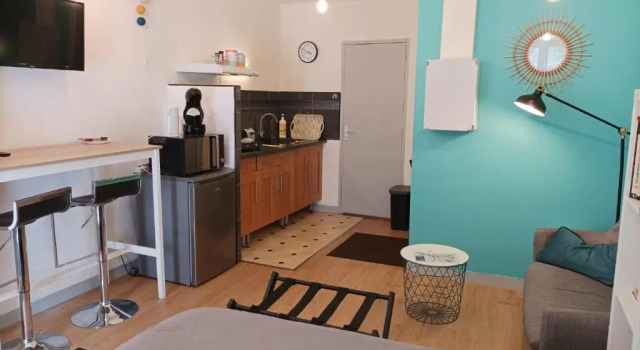 Студия oo Le jardin oo paisible studio équipé et bien placé