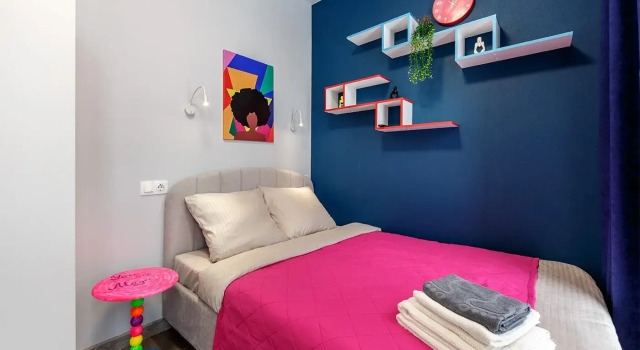 There is an apartment on Vyborgskaya 9/1, Book Lejlighed Lejligheder i Moskva, Lejlighed