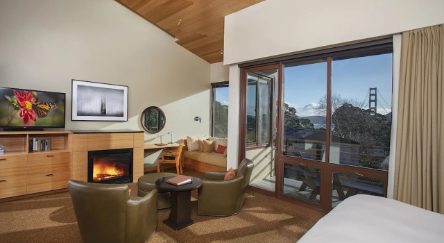 Двухместный номер Golden Gate View Deluxe Contemporary Cavallo Point