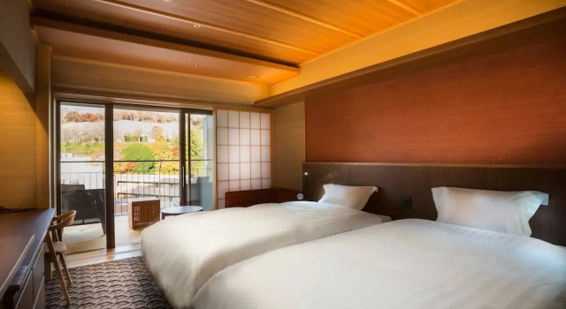 Двухместный номер Comfort с балконом The Shiroyama Terrace Tsuyama Villa
