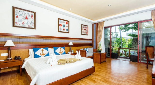 Номер Deluxe с балконом и с видом на сад Ngwe Saung Yacht Club & Resort