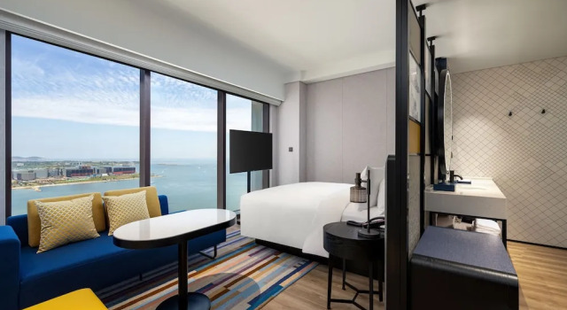 Двухместный номер Standard с видом на океан Aloft by Marriott Yantai