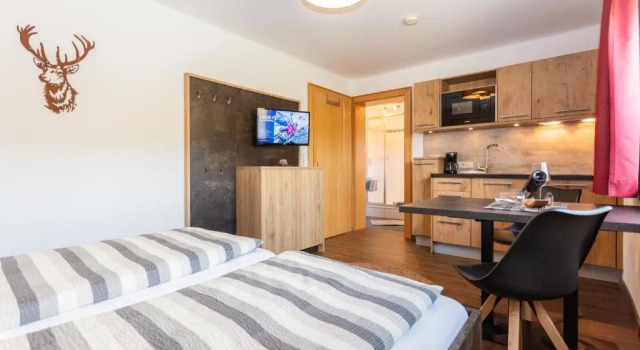 Студия Appartement Bergfried Kaprun, Ski-in Ski-out, Sommerkarte und Panoramablick