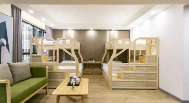 Кровать в общем номере Meishan Xuanwo E-sports Hotel