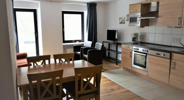 Апартаменты Wohnung 2 Pers 1 Schlafzimmer und Wohnzimmer mit Balkon und Blick auf die Mosel