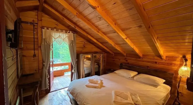 Семейное бунгало с 2 комнатами с видом на реку Teona Caglayan Bungalov