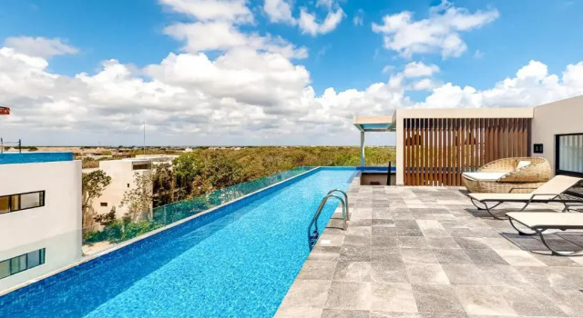 Aldea Zama with Jacuzzi, Rezervasyon Daire Tulum havuzlu oteller, Yüzme Havuzu