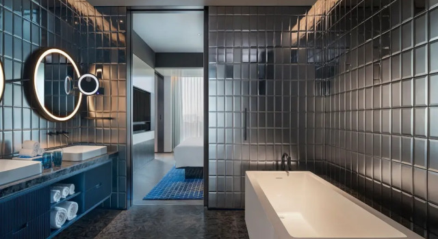 Suite 1 Schlafzimmer mit Stadtblick W Changsha