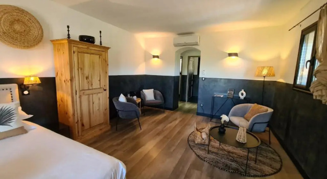 Superior Dvoulůžkový s manželskou postelí pokoj Chambre d'Hote Casa Maredda