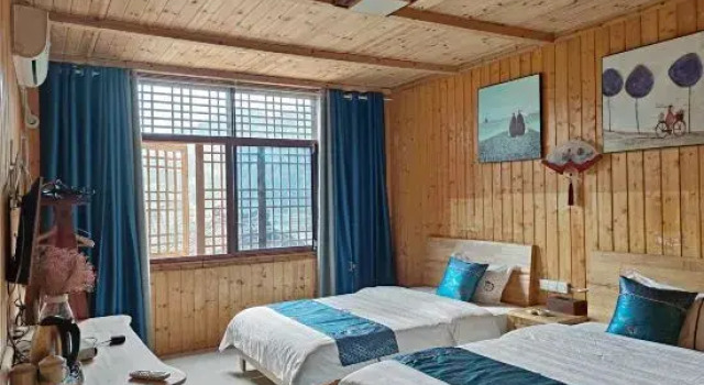 Люкс с 2 комнатами с красивым видом из окна Langshan Bajiaozhai Xiao'er Farm House