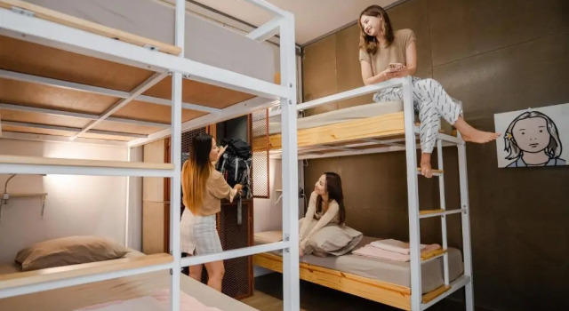 Кровать в общем номере (женский номер) Hybrit Hostel & Cafe