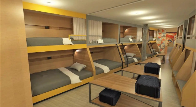 Кровать в общем номере Yello! Hotel
