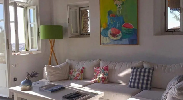 Artistic Cycladic Residence with spectacular panoramic view, Забронировать Отель Отели Аполлония с парковкой, Парковка