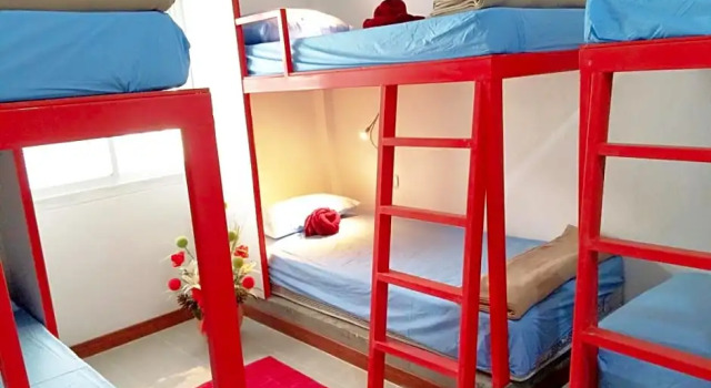Кровать в общем номере Asleep Hostel