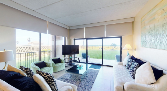 Gulf-view 3br, Patio, Yard: Suntide III - Unit 101, Buchen Sie Ferienwohnung Padre Island USA