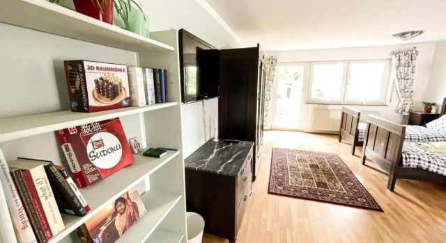 Апартаменты Apartment am Auensee mit großer Terrasse, Grill und Privat-Parkplatz