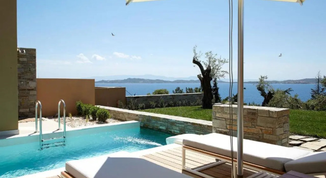 Вилла Excellent Halkidiki Villa Ocean Villa 2 1 Bedroom Stunning Sea Views