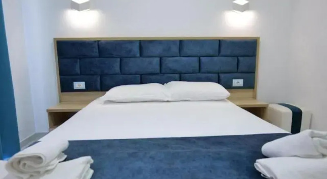 Standard Doppel Zimmer 1 Schlafzimmer mit Balkon und mit Meerblick Hotel Vathi