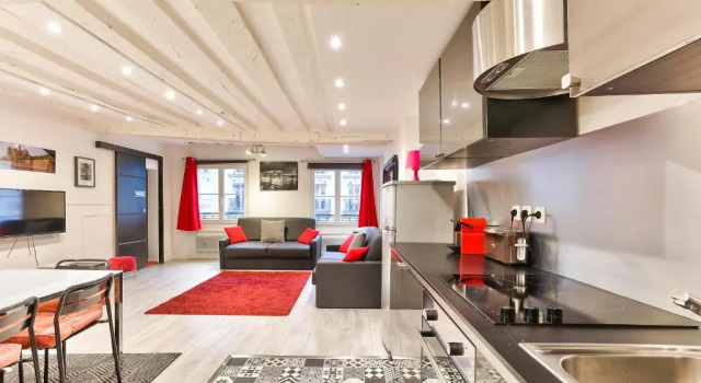 Апартаменты 100 - Luxury 2 Bedroom - Beaubourg Marais