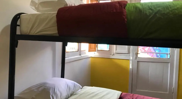 Кровать в общем номере Wild Santiago Hostel