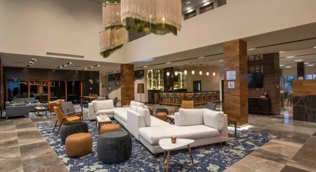 Кровать в общем номере Courtyard by Marriott San Luis Potosi, Los Lagos