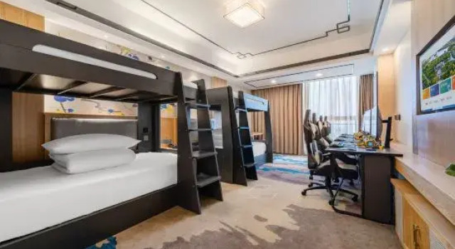 Кровать в общем номере Yuyue E-sports Homestay (Jiaxing Tongxiang)
