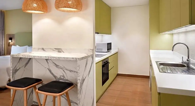 High floor Double Studio with partial sea view Element by Marriott City Center Doha